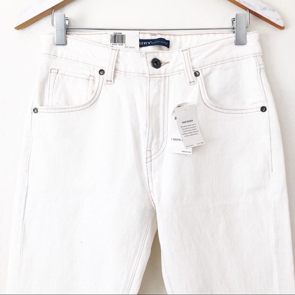 Levi’s White Beaded Lmc Slim Crop Jeans - Picture 7 of 8